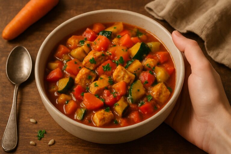 ПП овощное рагу с курицей — обед, после которого не клонит в сон