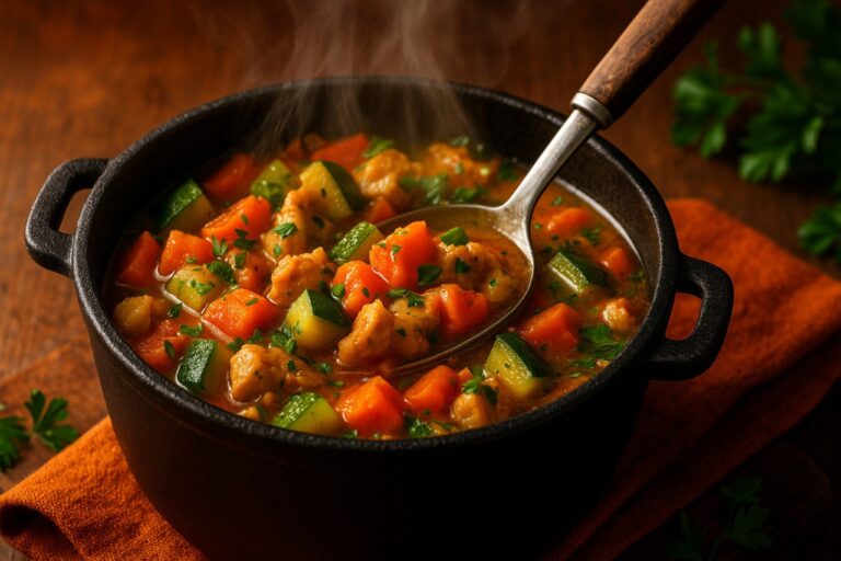 ПП рагу из кабачков и курицы — тёплый ужин, который можно есть хоть каждый день