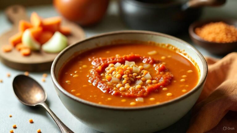 ПП суп с чечевицей и томатами — обед без мяса, но сытный и тёплый